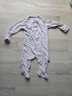 Magnetic Me Pale Pink Bunny Footed One-Piece